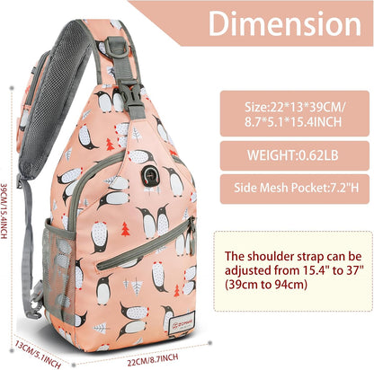 Sling Bag,Small Crossbody Sling Backpack Shoulder Daypack for Travel