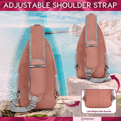 Sling Bag,Small Crossbody Sling Backpack Shoulder Daypack for Travel