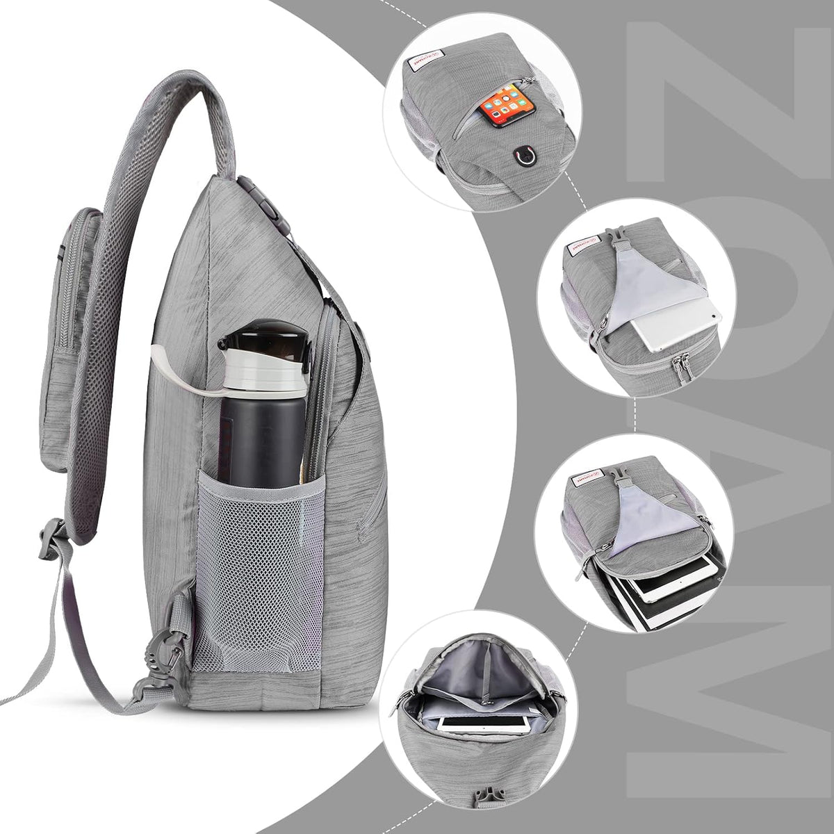 Sling Bag,Small Crossbody Sling Backpack Shoulder Daypack for Travel