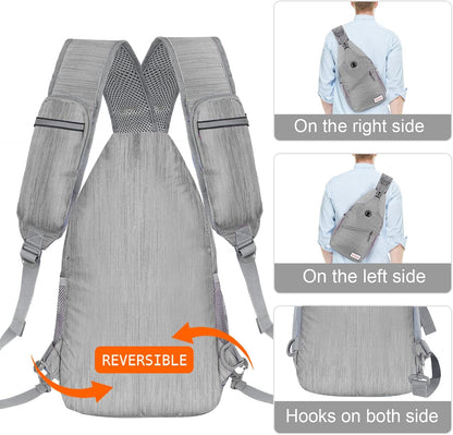 Sling Bag,Small Crossbody Sling Backpack Shoulder Daypack for Travel
