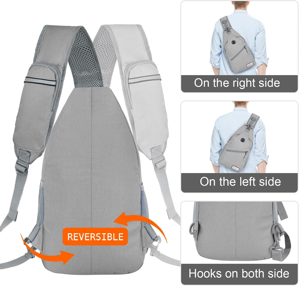 Sling Bag,Small Crossbody Sling Backpack Shoulder Daypack for Travel