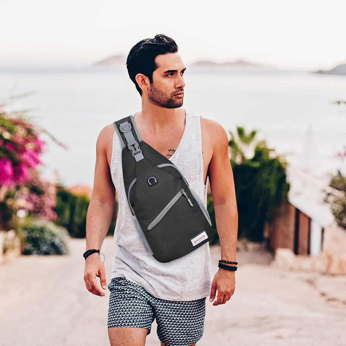 Sling Bag,Small Crossbody Sling Backpack Shoulder Daypack for Travel