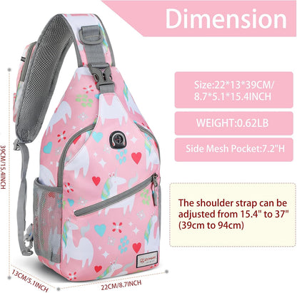 Sling Bag,Small Crossbody Sling Backpack Shoulder Daypack for Travel