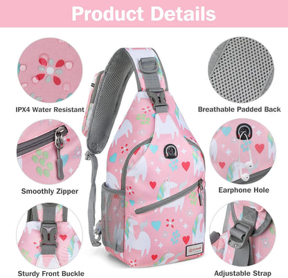 Sling Bag,Small Crossbody Sling Backpack Shoulder Daypack for Travel