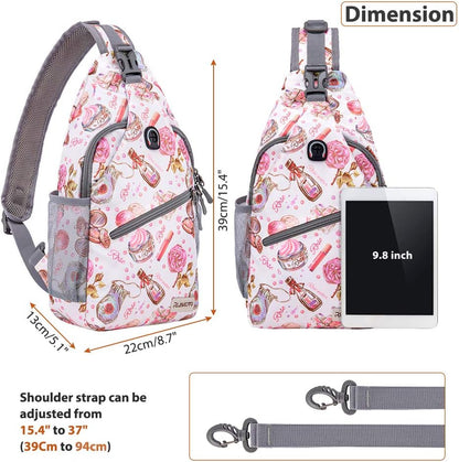 Sling Bag,Small Crossbody Sling Backpack Shoulder Daypack for Travel
