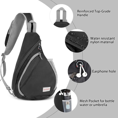 Sling Bag,Small Crossbody Sling Backpack Shoulder Daypack for Travel