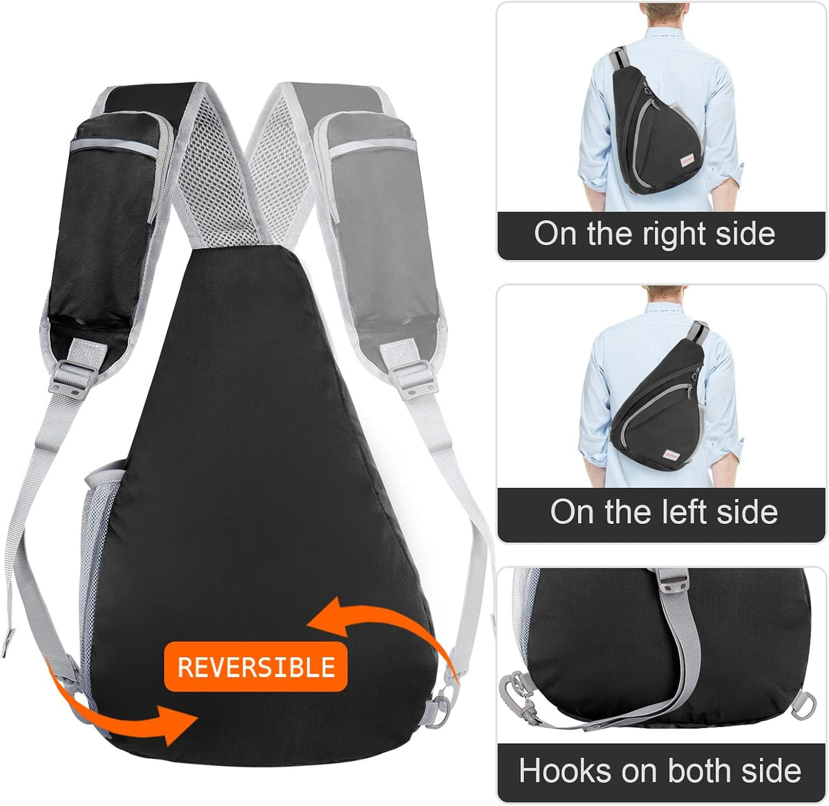 Sling Bag,Small Crossbody Sling Backpack Shoulder Daypack for Travel