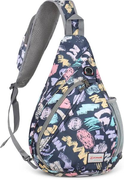 Sling Bag,Small Crossbody Sling Backpack Shoulder Daypack for Travel