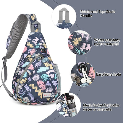 Sling Bag,Small Crossbody Sling Backpack Shoulder Daypack for Travel