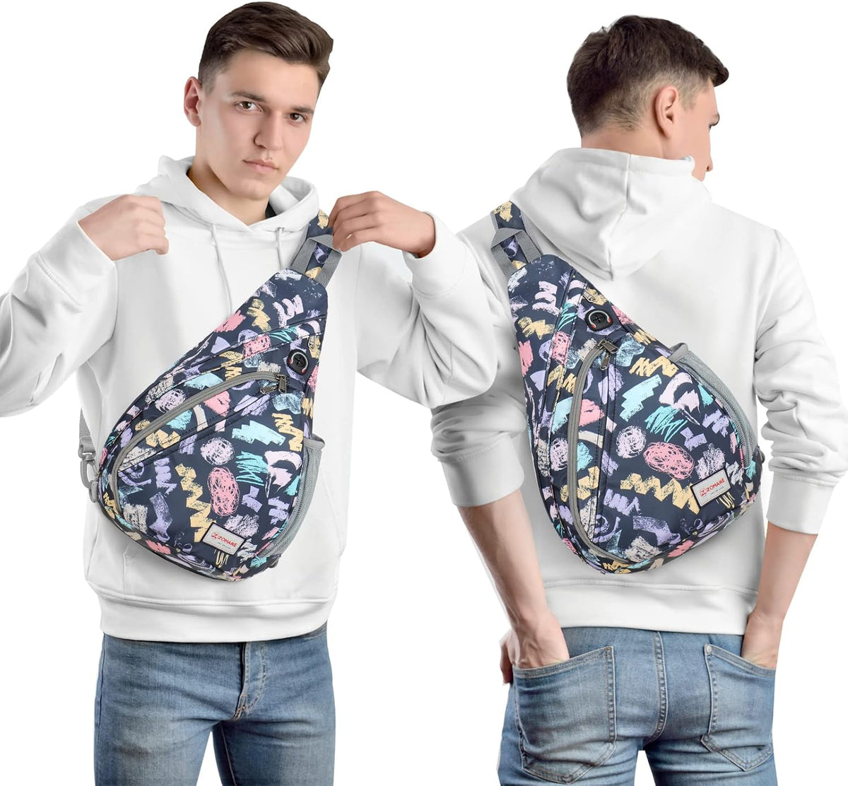 Sling Bag,Small Crossbody Sling Backpack Shoulder Daypack for Travel