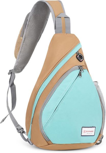Sling Bag,Small Crossbody Sling Backpack Shoulder Daypack for Travel