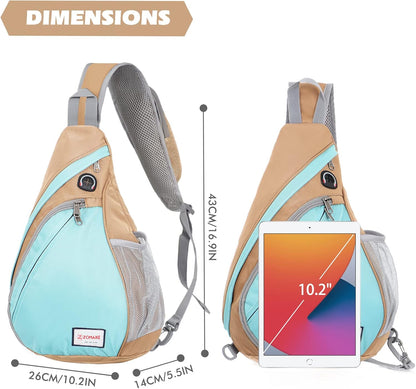 Sling Bag,Small Crossbody Sling Backpack Shoulder Daypack for Travel