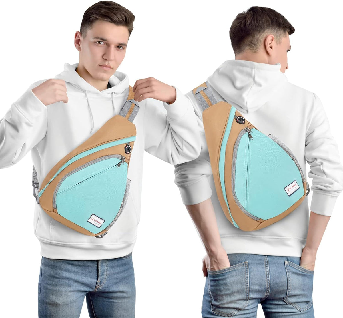 Sling Bag,Small Crossbody Sling Backpack Shoulder Daypack for Travel