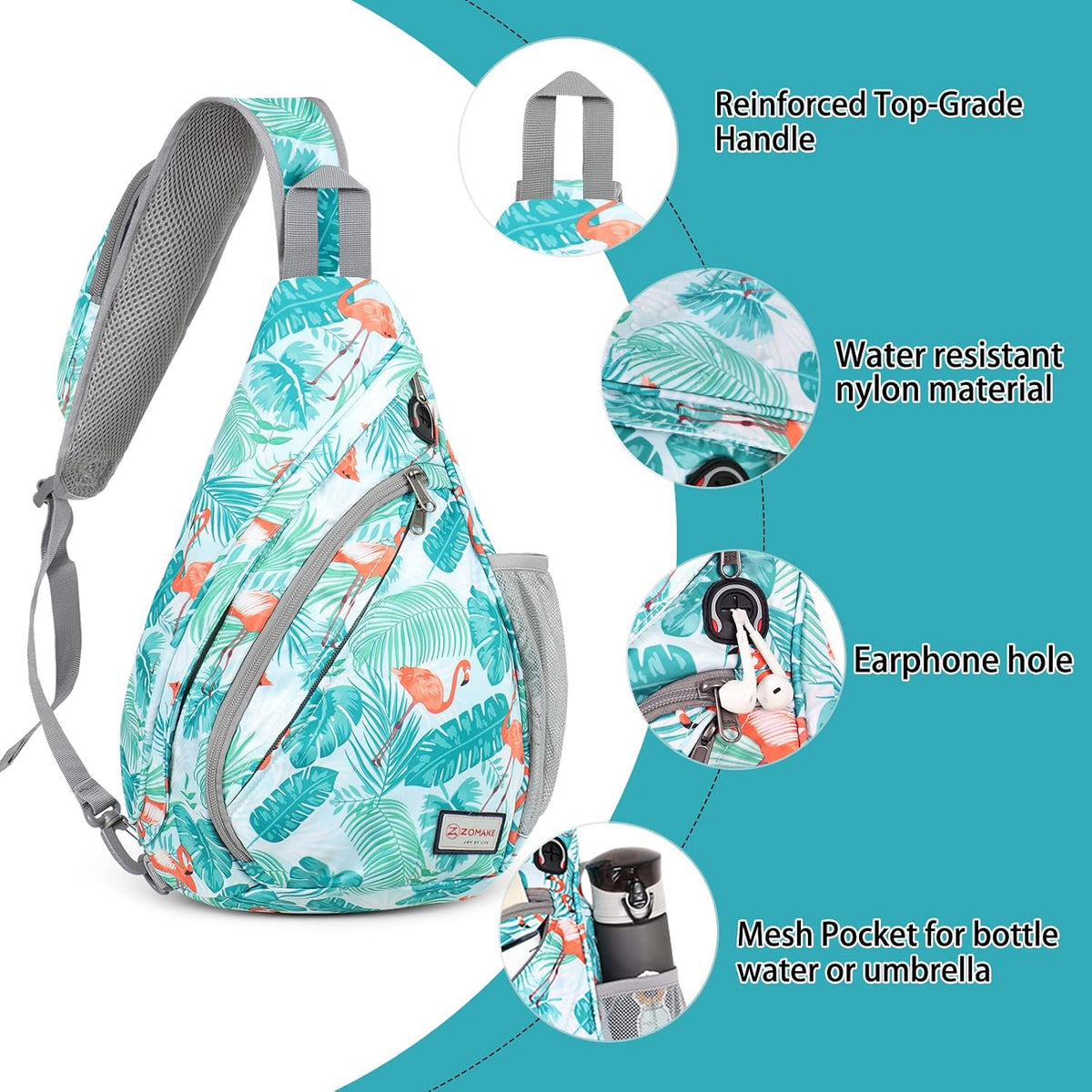 Sling Bag,Small Crossbody Sling Backpack Shoulder Daypack for Travel