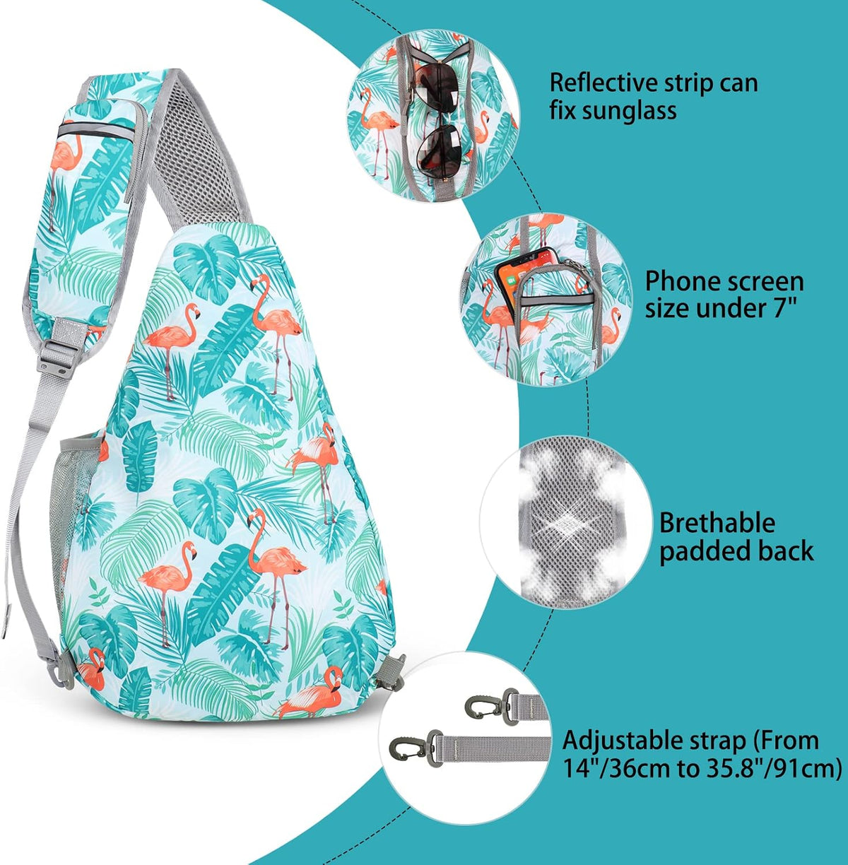 Sling Bag,Small Crossbody Sling Backpack Shoulder Daypack for Travel