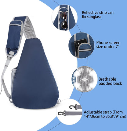 Sling Bag,Small Crossbody Sling Backpack Shoulder Daypack for Travel