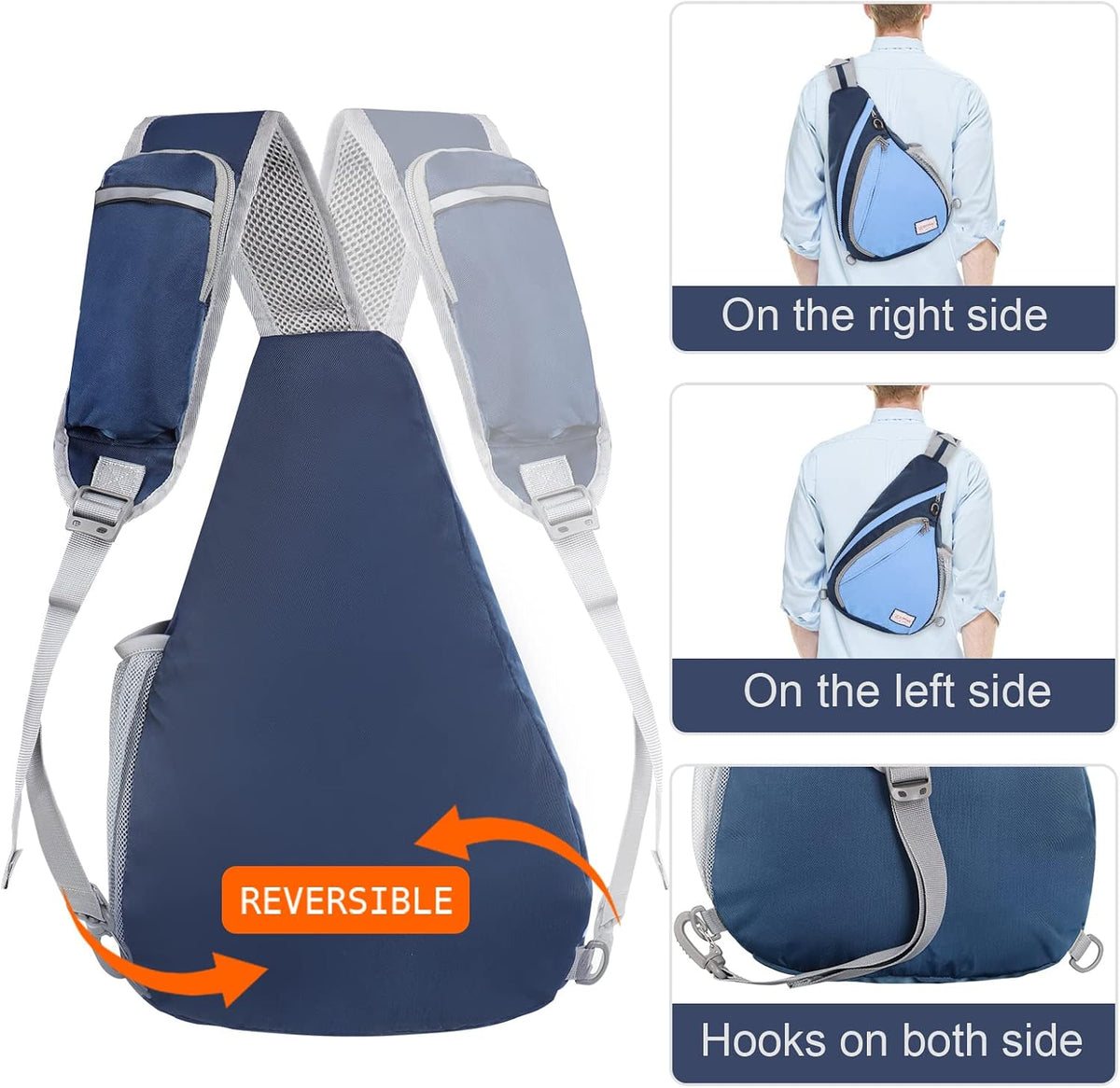 Sling Bag,Small Crossbody Sling Backpack Shoulder Daypack for Travel