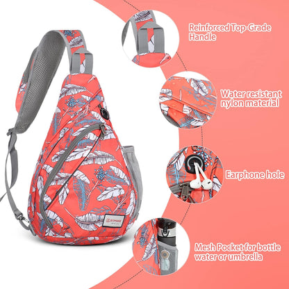 Sling Bag,Small Crossbody Sling Backpack Shoulder Daypack for Travel