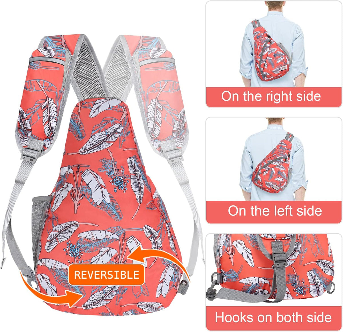 Sling Bag,Small Crossbody Sling Backpack Shoulder Daypack for Travel