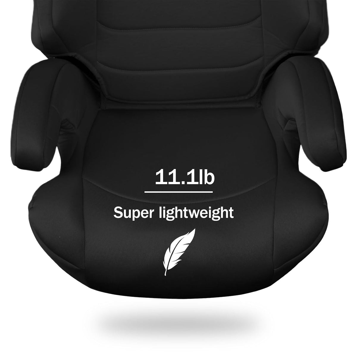 Everett NXT High Back Booster Car Seat with Rigid Latch, Lightweight Slim Fit Design, 8 Years 1 Booster Seat, Black