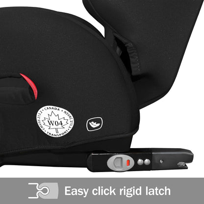 Everett NXT High Back Booster Car Seat with Rigid Latch, Lightweight Slim Fit Design, 8 Years 1 Booster Seat, Black
