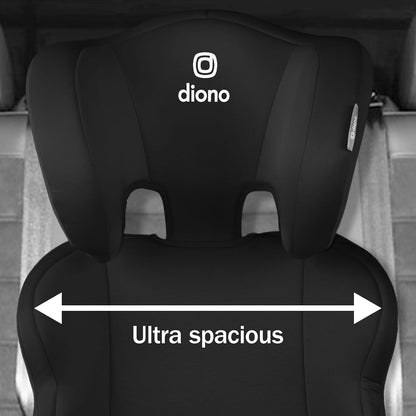 Everett NXT High Back Booster Car Seat with Rigid Latch, Lightweight Slim Fit Design, 8 Years 1 Booster Seat, Black