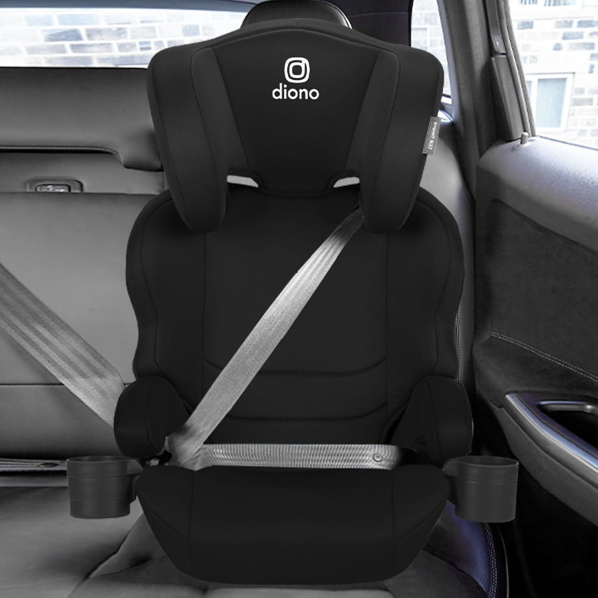 Everett NXT High Back Booster Car Seat with Rigid Latch, Lightweight Slim Fit Design, 8 Years 1 Booster Seat, Black