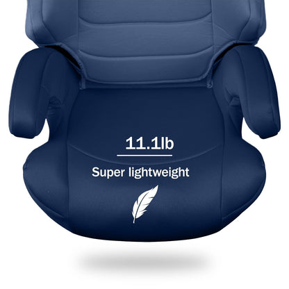 Everett NXT High Back Booster Car Seat with Rigid Latch, Lightweight Slim Fit Design, 8 Years 1 Booster Seat, Black