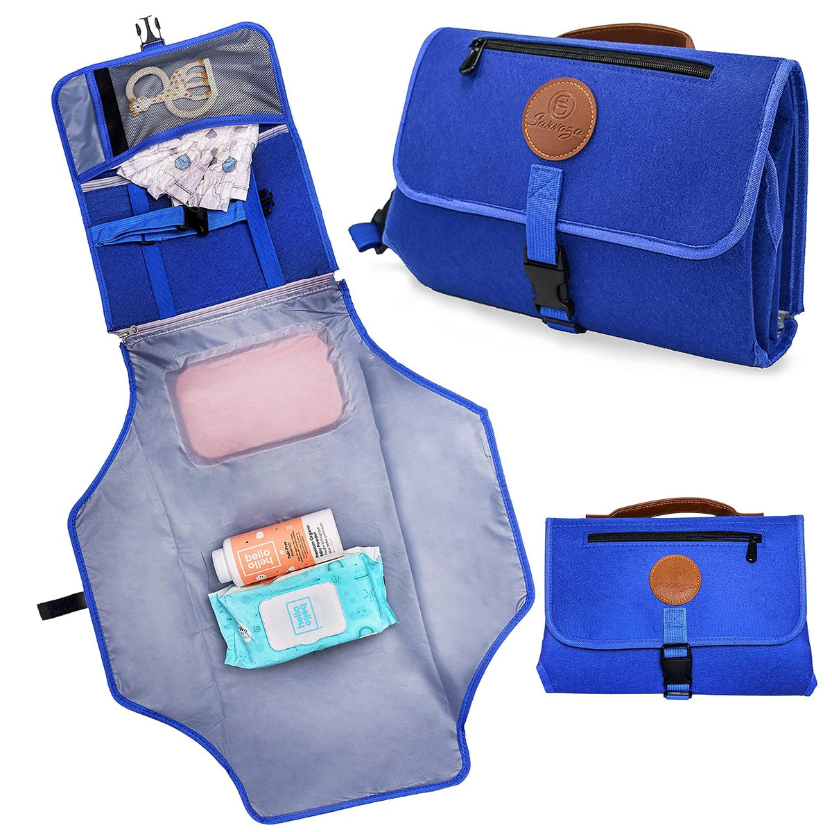 Portable Changing Pad for Baby - Diaper Changing Pad Portable - Waterproof, Foldable and Easy to Clean Travel Baby Changing Pad Mat - Lightweight Diaper Clutch Bag for Parents on The Go.