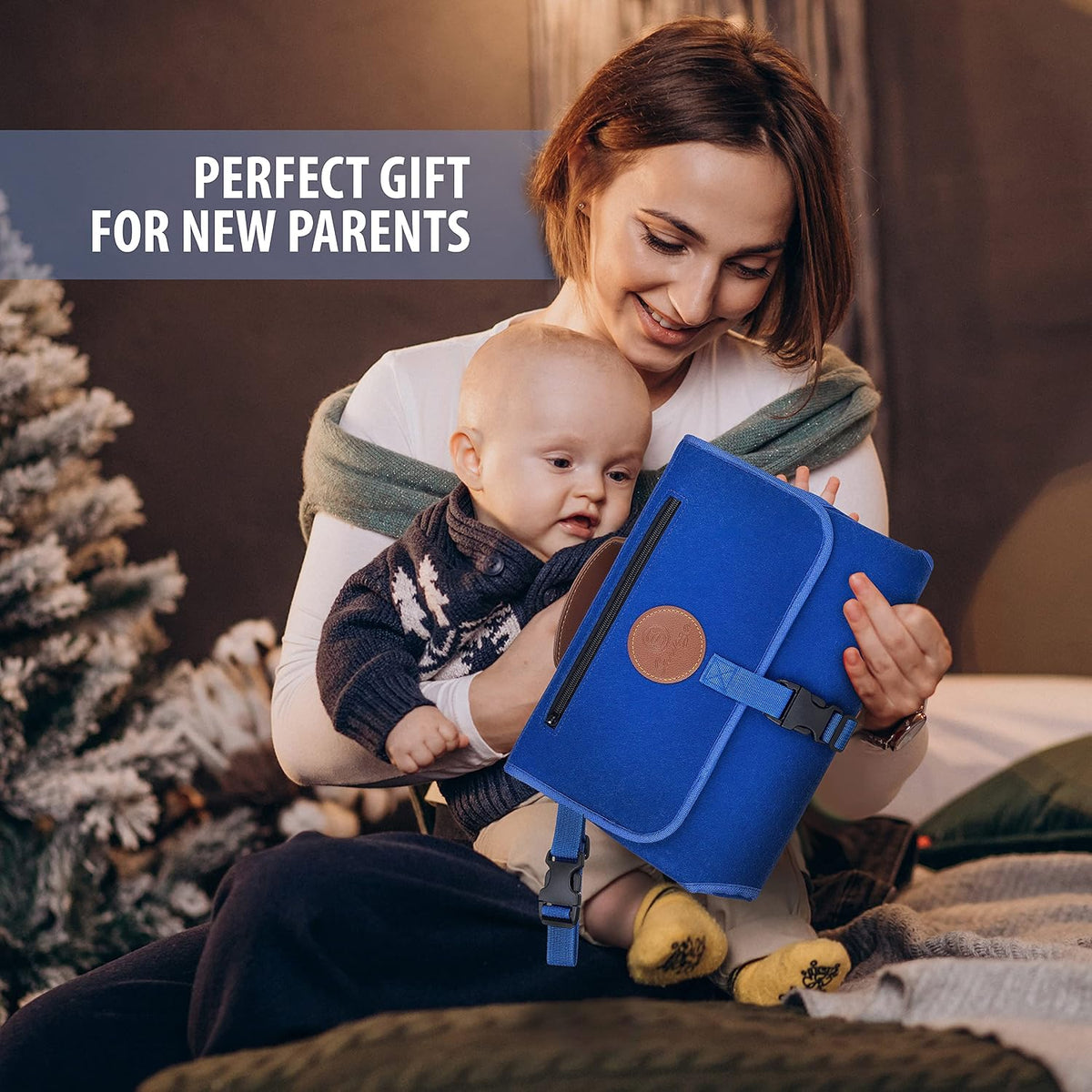 Portable Changing Pad for Baby - Diaper Changing Pad Portable - Waterproof, Foldable and Easy to Clean Travel Baby Changing Pad Mat - Lightweight Diaper Clutch Bag for Parents on The Go.