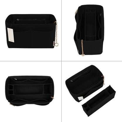 Purse Organizer Insert, Felt Purse Organizer with Zipper and Sewn Bottom Insert, Fit Speedy Neverfull Graceful,6 Sizes