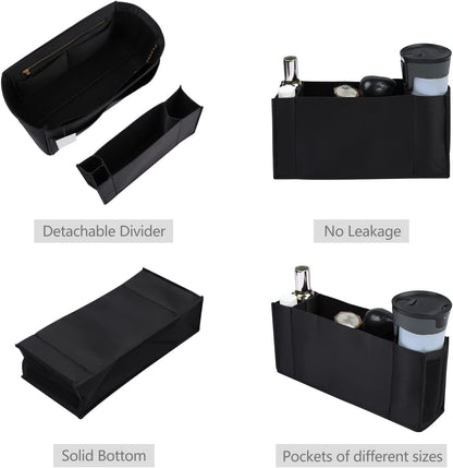 Purse Organizer Insert, Felt Purse Organizer with Zipper and Sewn Bottom Insert, Fit Speedy Neverfull Graceful,6 Sizes