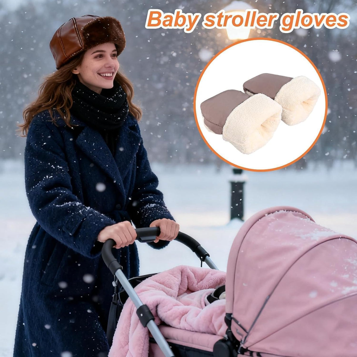 Stroller Mitten Pram Hand Muff Gloves Windproof Warmer Anti Freeze