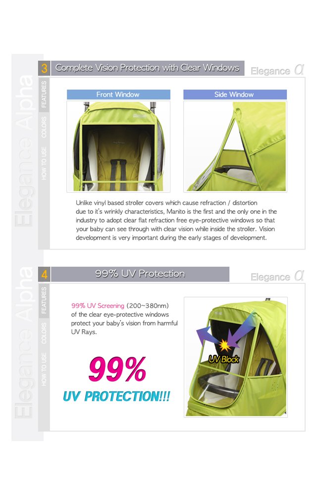 Elegance Alpha Stroller Weather Shield/Rain Cover - Purple