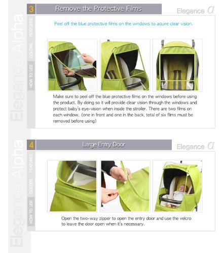 Elegance Alpha Stroller Weather Shield/Rain Cover - Purple