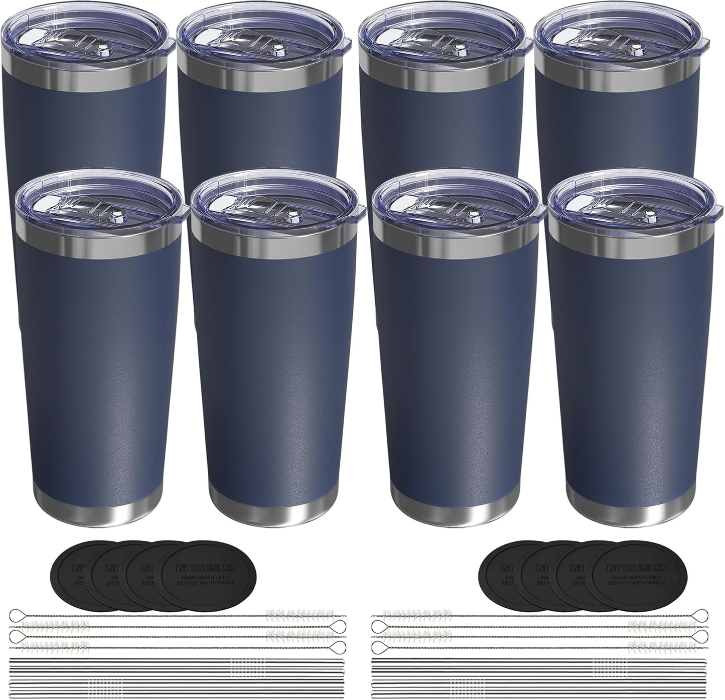 20oz Travel Coffee Tumbler, Insulated Travel Mug, Yellow | Includes 2 Lids & Straw, Stainless Steel, Vacuum Insulated, Fits Car Cup Holders, Hot & Cold Drinks, Reusable Cup