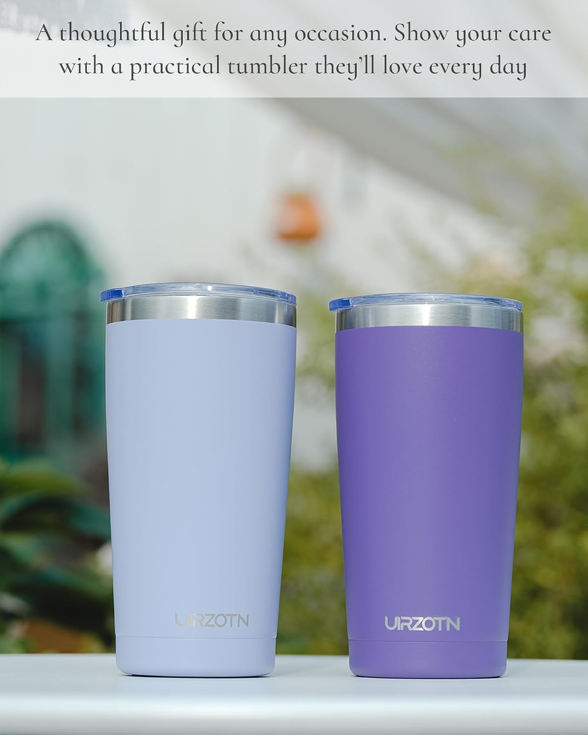 20oz Travel Coffee Tumbler, Insulated Travel Mug, Yellow | Includes 2 Lids & Straw, Stainless Steel, Vacuum Insulated, Fits Car Cup Holders, Hot & Cold Drinks, Reusable Cup