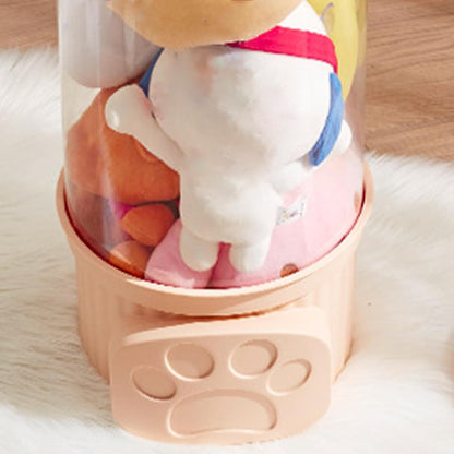 Open Storage Bins Storage Boxes Box with Lid for Stuffed Animals Clothes Books Kids Room Clear Transparent Large Size Plush Toy Bucket Doll Toy Organizer Household (M)