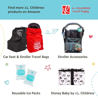 J.L. Childress Baby Bottle Bag, Breastmilk Cooler, Fits 1-2 Bottles, Black