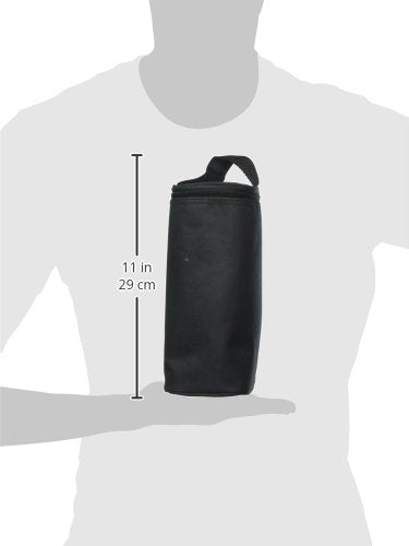 J.L. Childress Baby Bottle Bag, Breastmilk Cooler, Fits 1-2 Bottles, Black