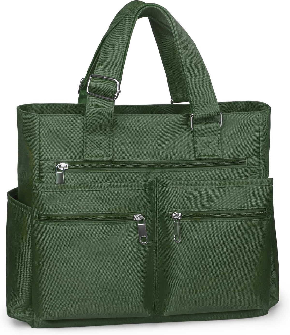 Canvas Tote Bag Waterproof Nylon Multi Pocket Shoulder Bags Laptop Work Bag Teacher Purse Handbag for Women Men