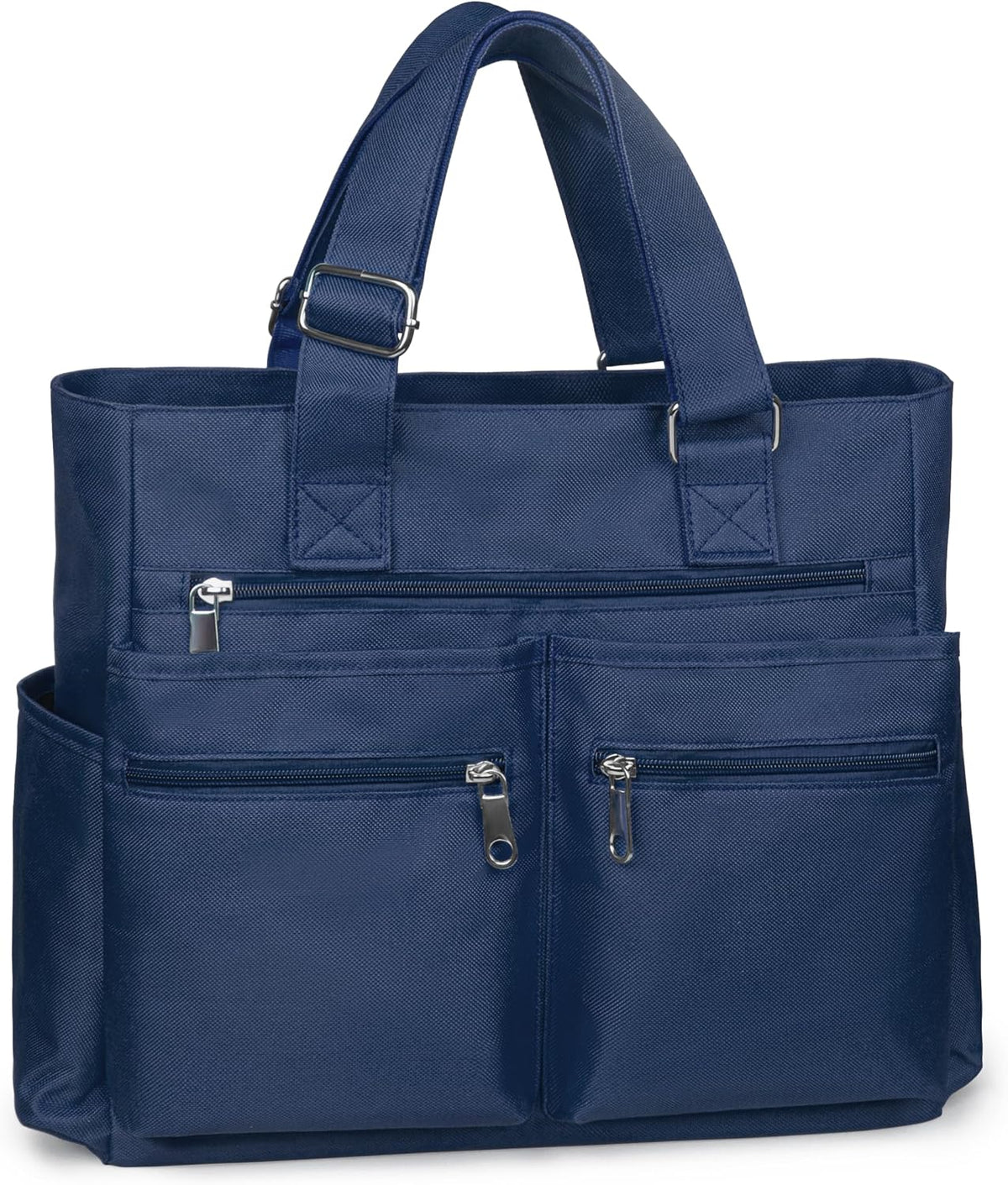 Canvas Tote Bag Waterproof Nylon Multi Pocket Shoulder Bags Laptop Work Bag Teacher Purse Handbag for Women Men