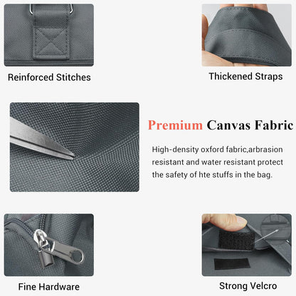 Canvas Tote Bag Waterproof Nylon Multi Pocket Shoulder Bags Laptop Work Bag Teacher Purse Handbag for Women Men