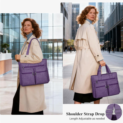 Canvas Tote Bag Waterproof Nylon Multi Pocket Shoulder Bags Laptop Work Bag Teacher Purse Handbag for Women Men