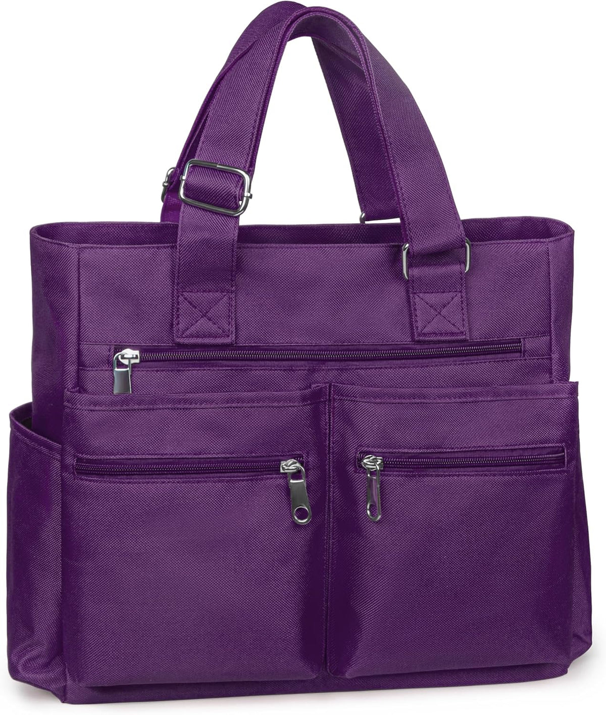 Canvas Tote Bag Waterproof Nylon Multi Pocket Shoulder Bags Laptop Work Bag Teacher Purse Handbag for Women Men