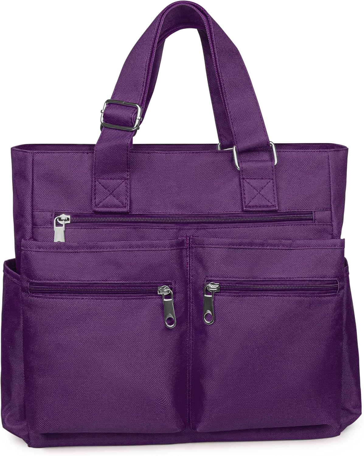 Canvas Tote Bag Waterproof Nylon Multi Pocket Shoulder Bags Laptop Work Bag Teacher Purse Handbag for Women Men