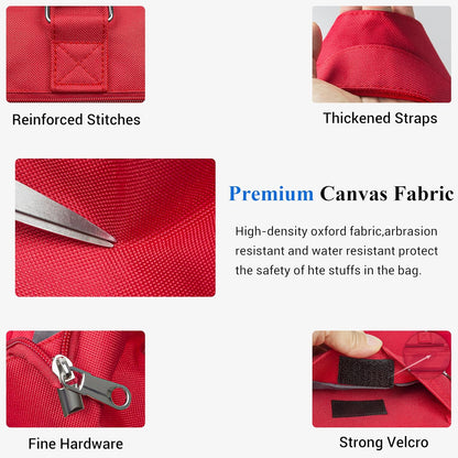 Canvas Tote Bag Waterproof Nylon Multi Pocket Shoulder Bags Laptop Work Bag Teacher Purse Handbag for Women Men