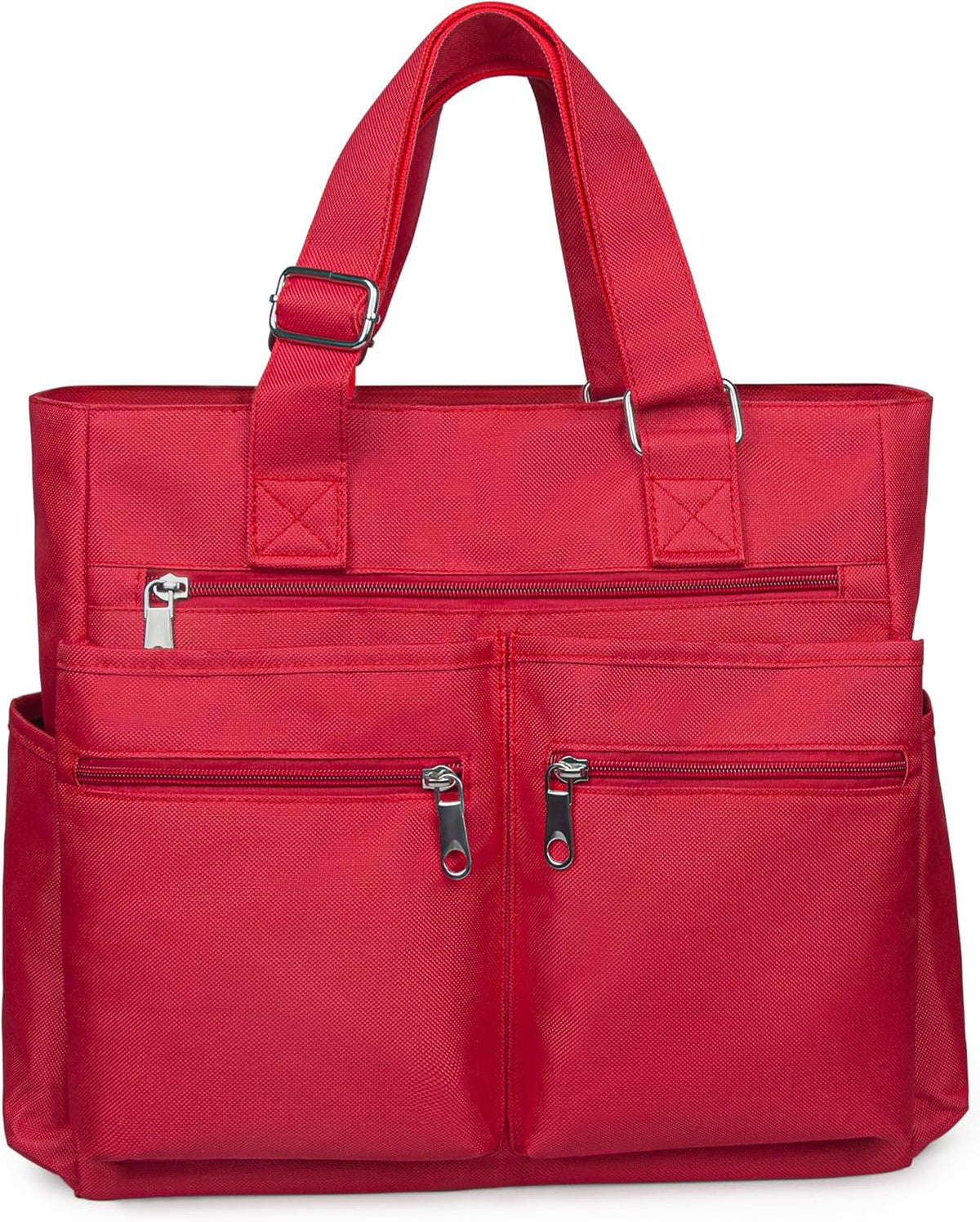 Canvas Tote Bag Waterproof Nylon Multi Pocket Shoulder Bags Laptop Work Bag Teacher Purse Handbag for Women Men