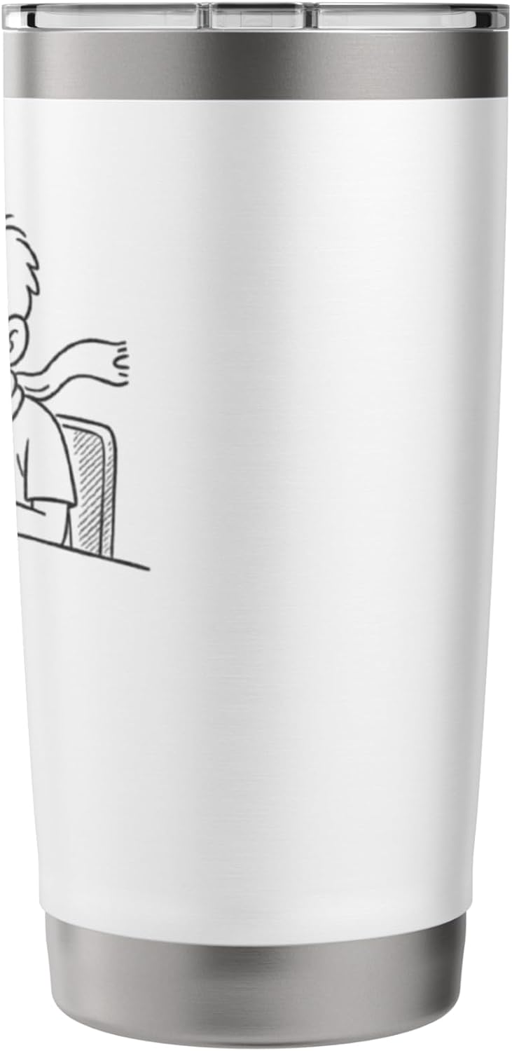 Cozy Laptop Kid Studying Illustration Stainless Steel Insulated Tumbler