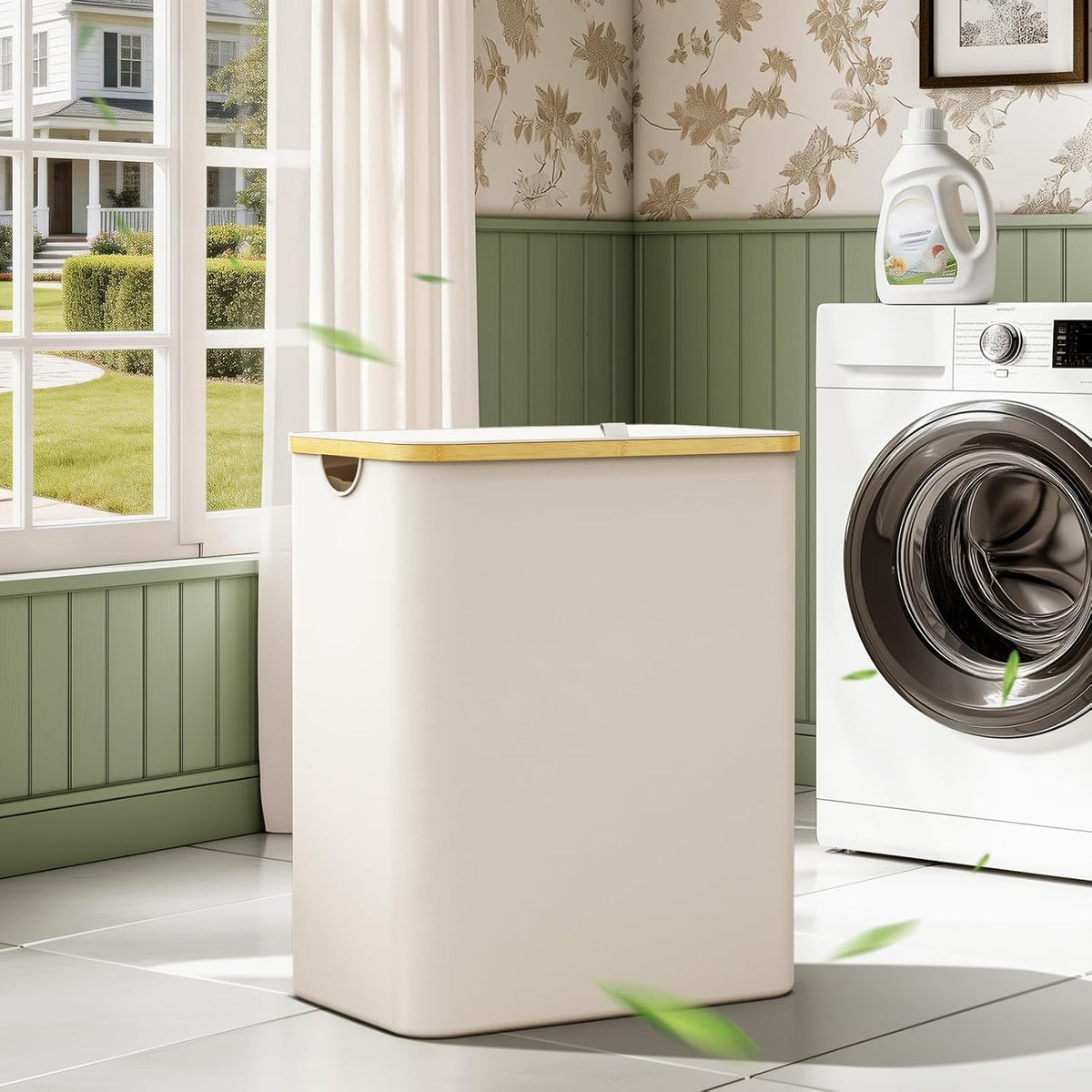 Hampers for Laundry Basket with Lid, 145L Large Laundry Hamper 3 Section